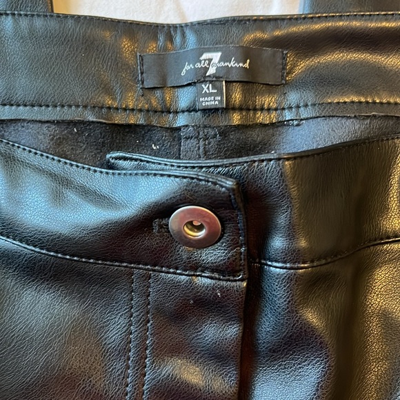 7 for all mankind faux leather pants - Picture 2 of 3